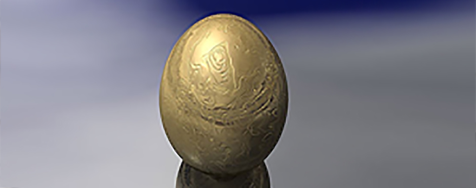 Golden-Egg sitting up signifying Wealth & Investment Management concepts