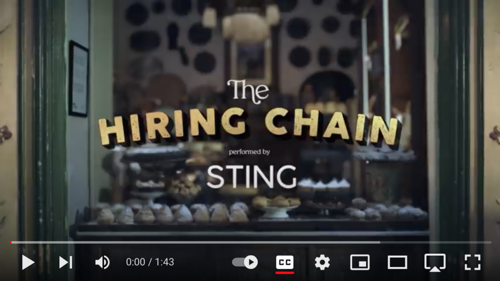 THE HIRING CHAIN – performed by STING, produced by CoorDown