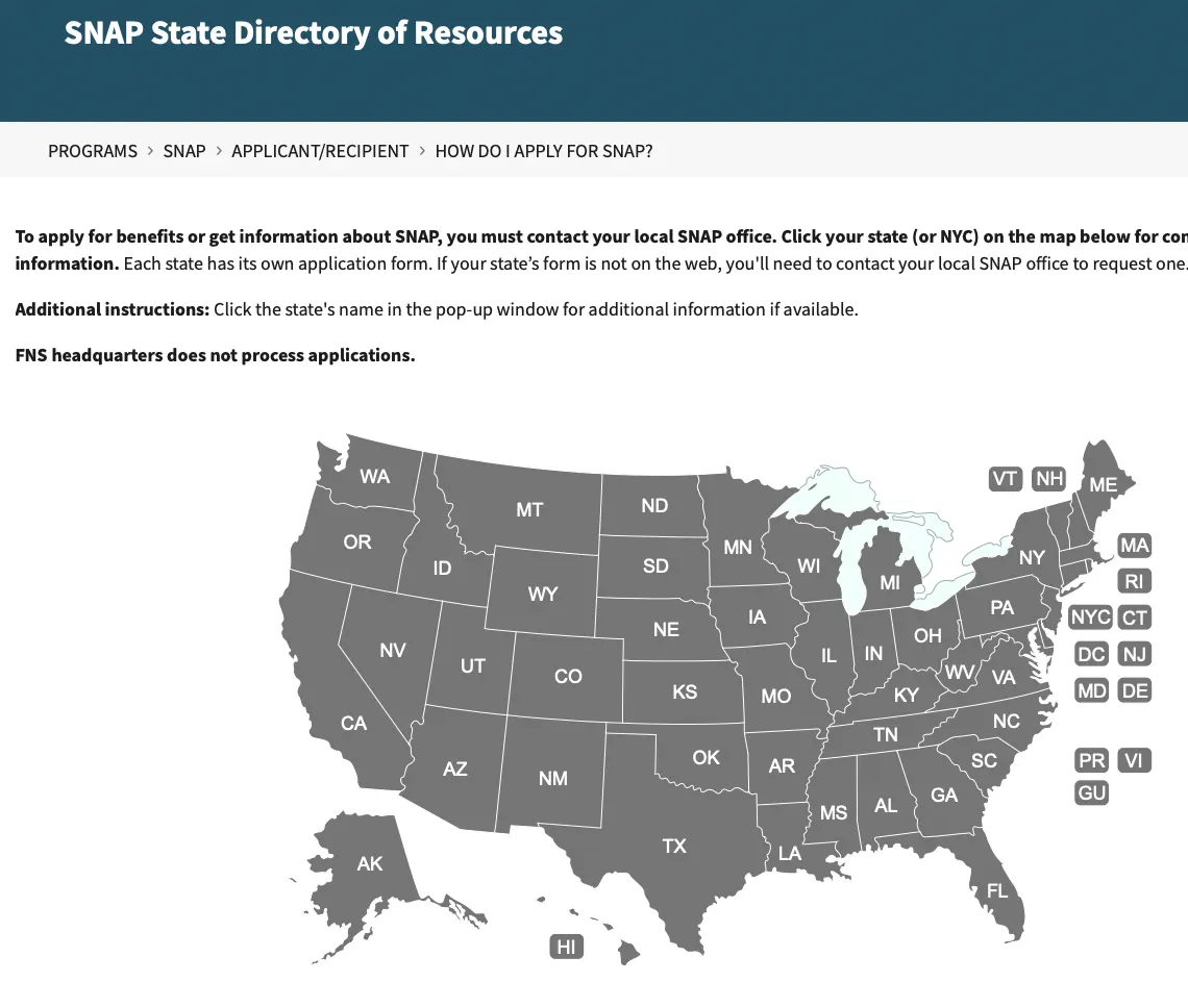 SNAP state directory of resources map