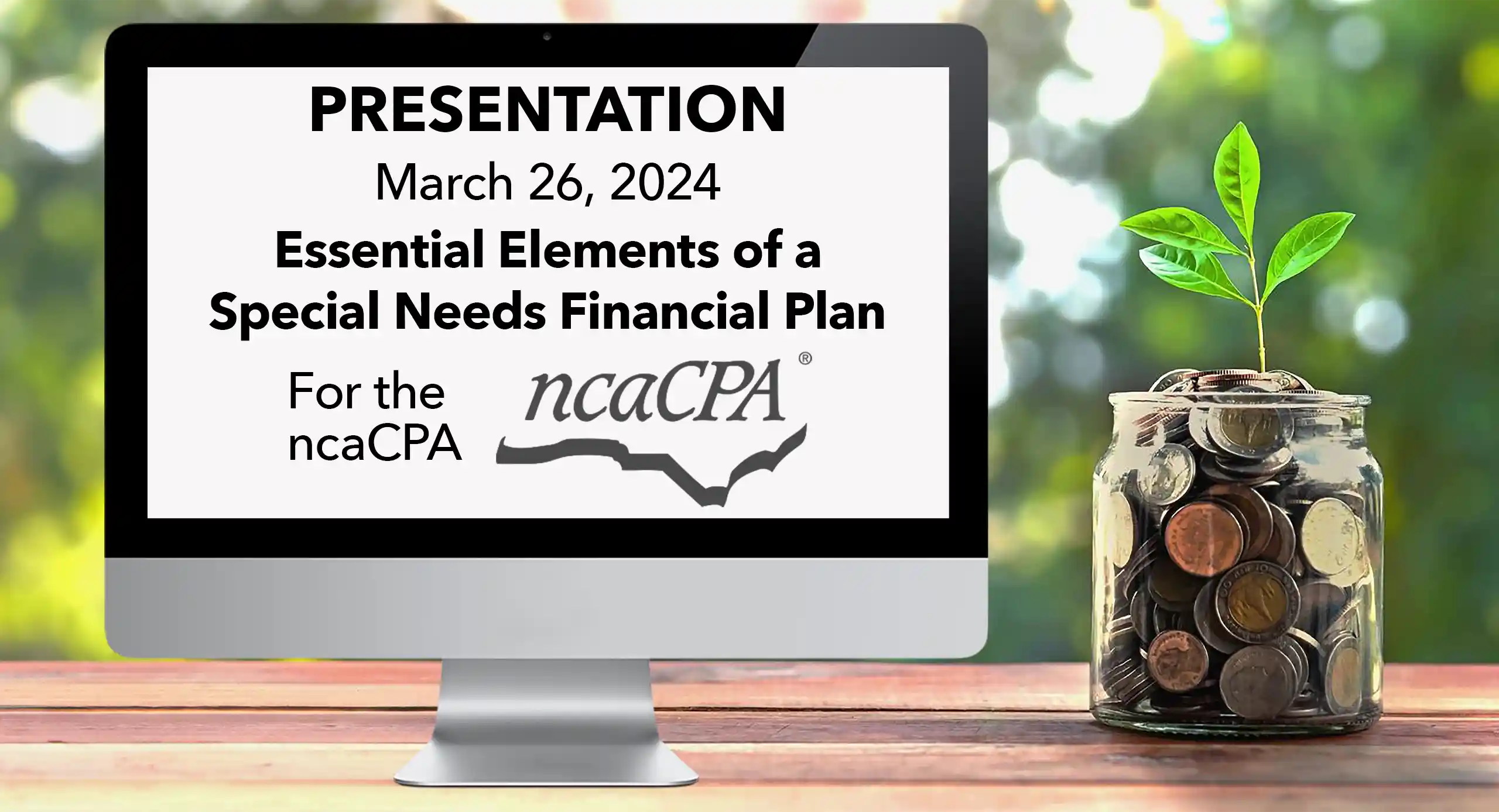 Presentation March 26, 2024 on Essential Elements of a Special Needs Financial Plan to the ncaCPA