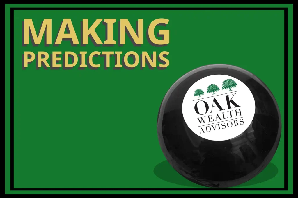 Market-Predictions-jan-2024-banner with eight ball and oak wealth advisors logo