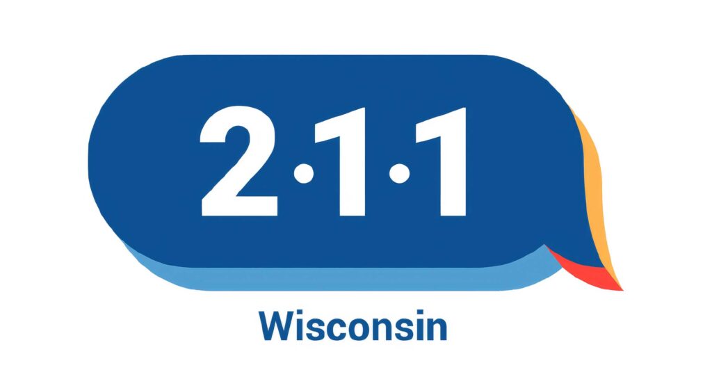 211 wisconsin for nonprofit and government services Logo