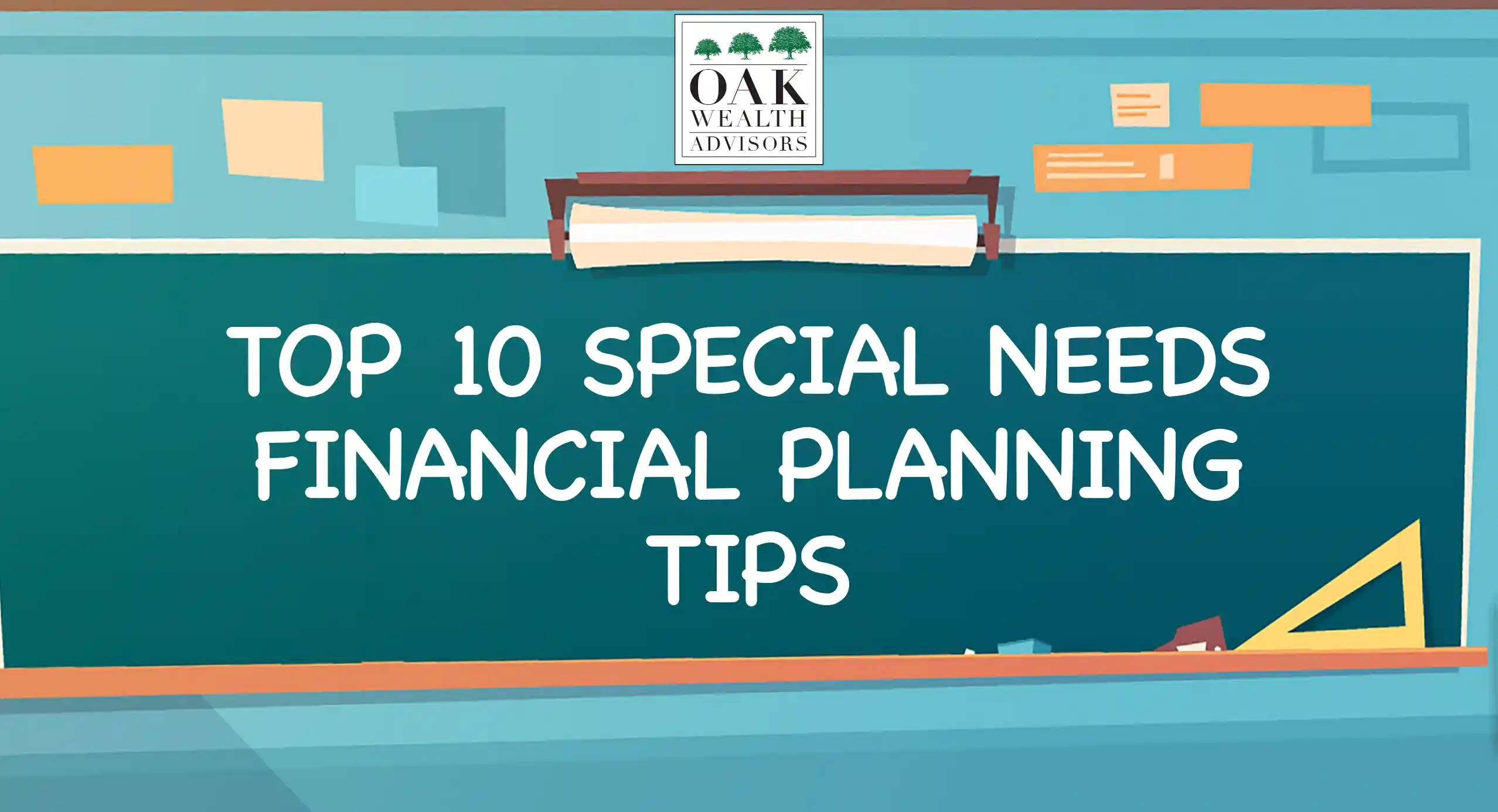 Top-10-Special-Needs-Financial-Planning-Tips-listed-on-chalkboard-presentation-banner